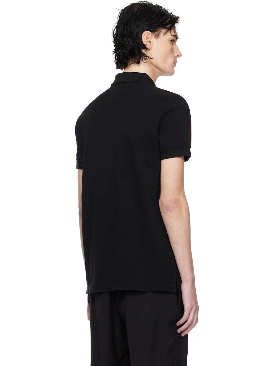 Black Tennis Piquet Polo - 3
