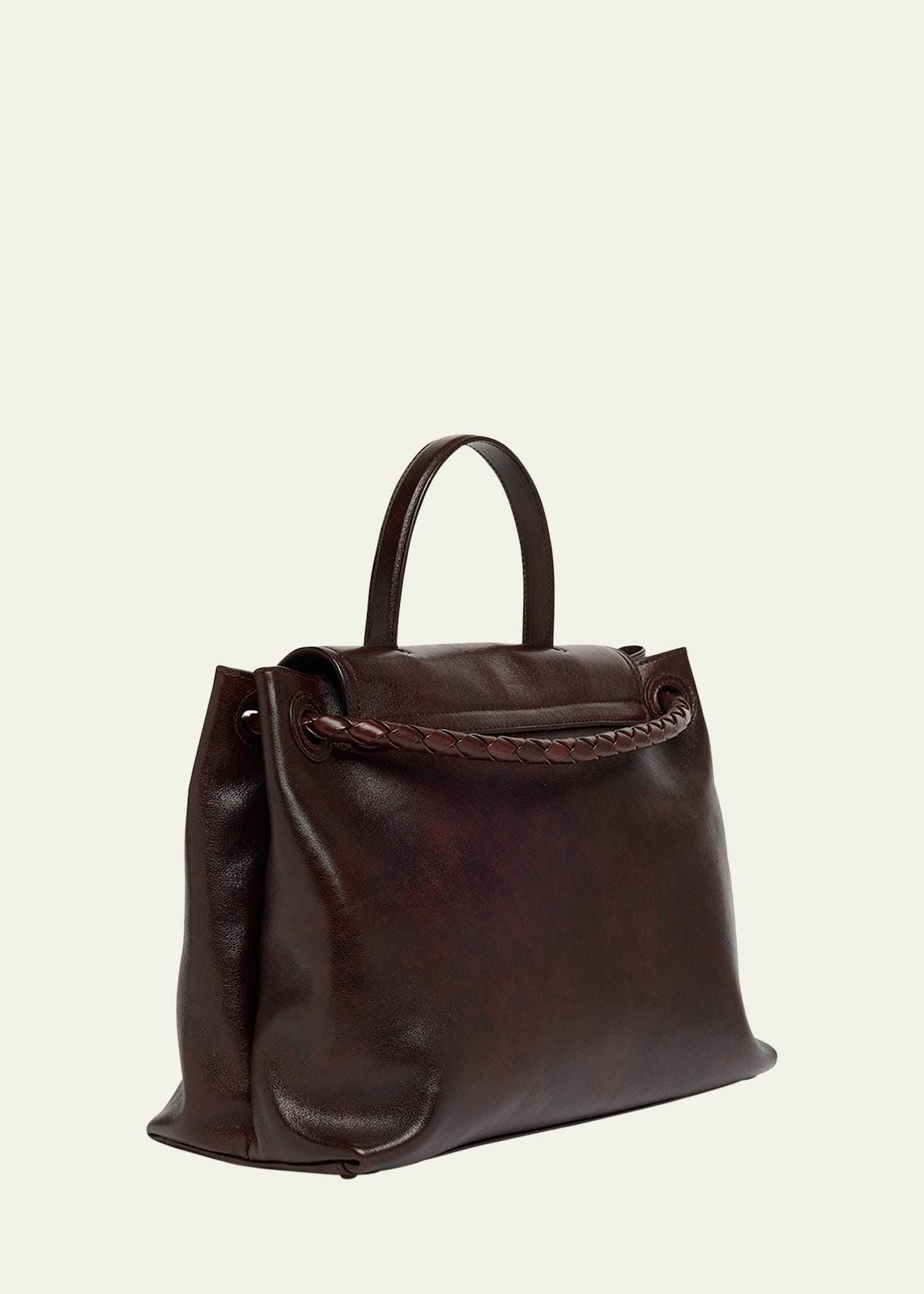 Ciao Ciao Medium Distressed Leather Top-Handle Bag - 3