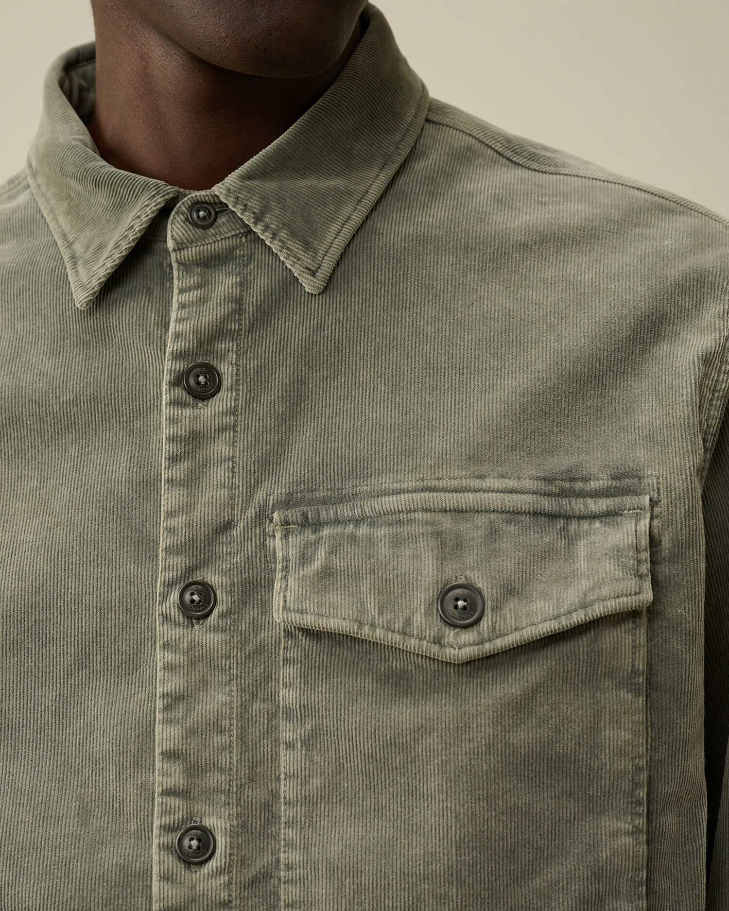 Corduroy Lens Buttoned Shirt - 5