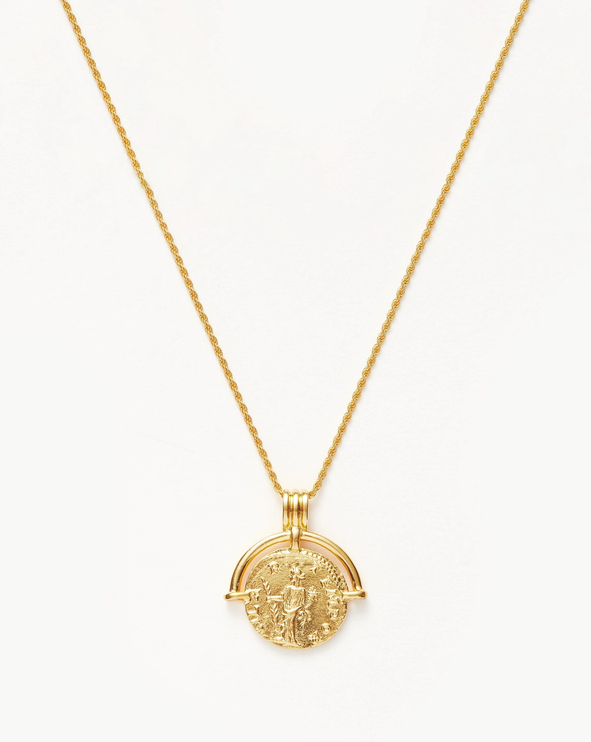 Lucy Williams Engravable Roman Arc Coin Necklace - 1