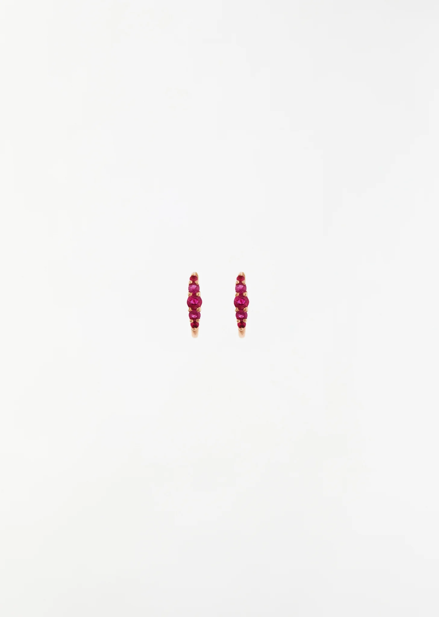 Ruby Rivulet Medium Oval Hoops - 1