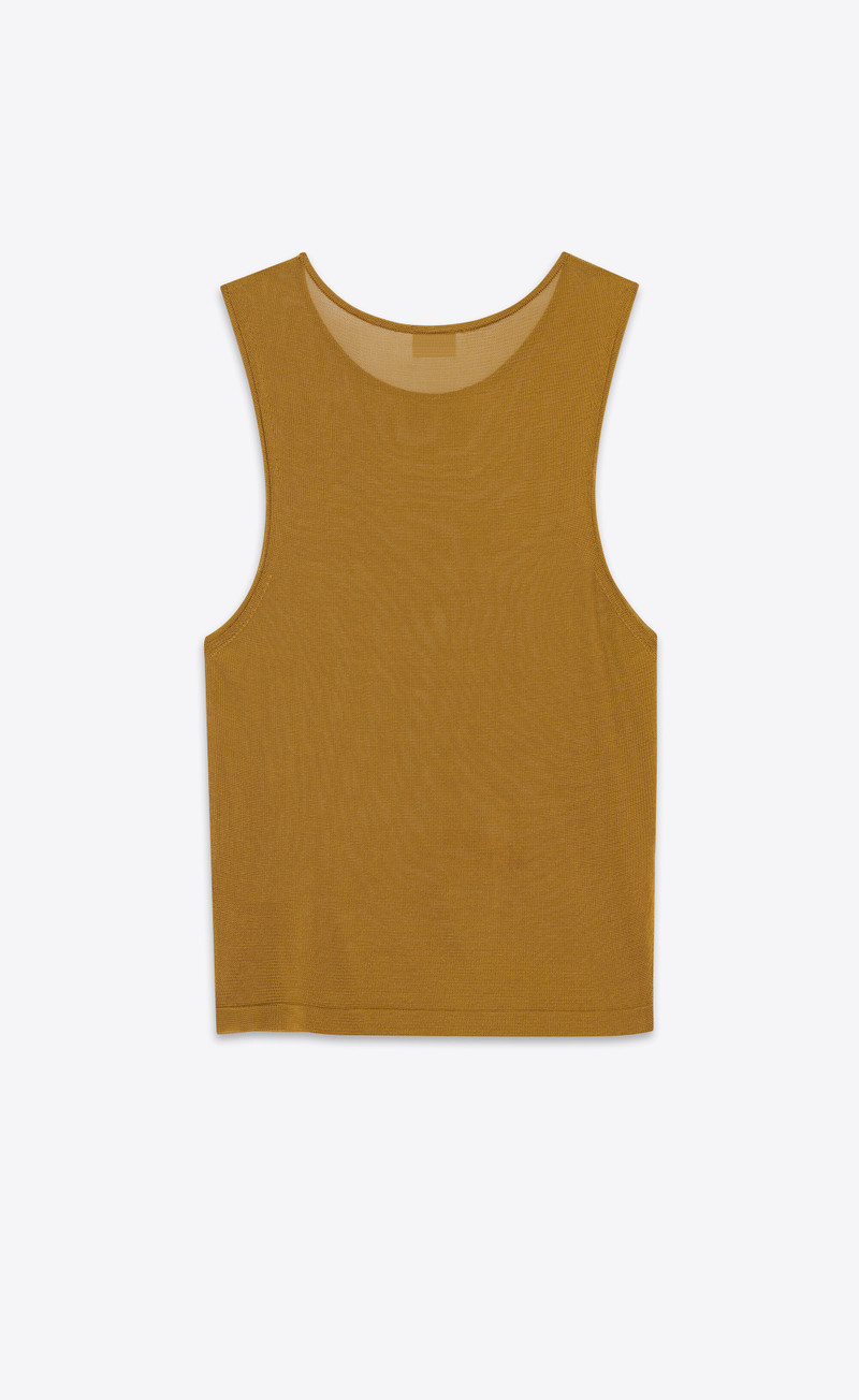 SAINT LAURENT crop tank top in knit outlook