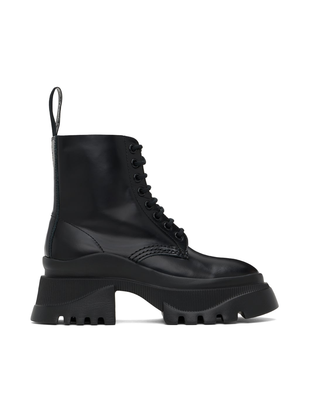 Black Platform Ankle Boots - 1