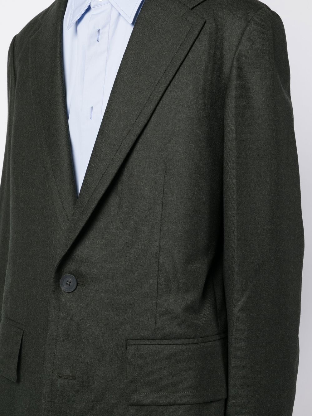 contrast-panel single-breasted blazer - 5