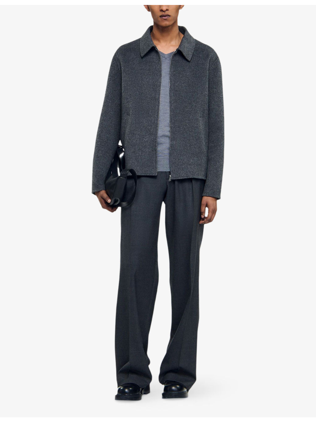 Double-faced long-sleeve wool-blend jacket - 2