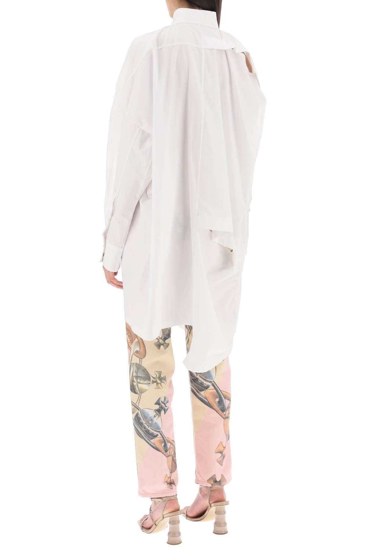 Gibbon asymmetric shirt dress with cut-outs - 4