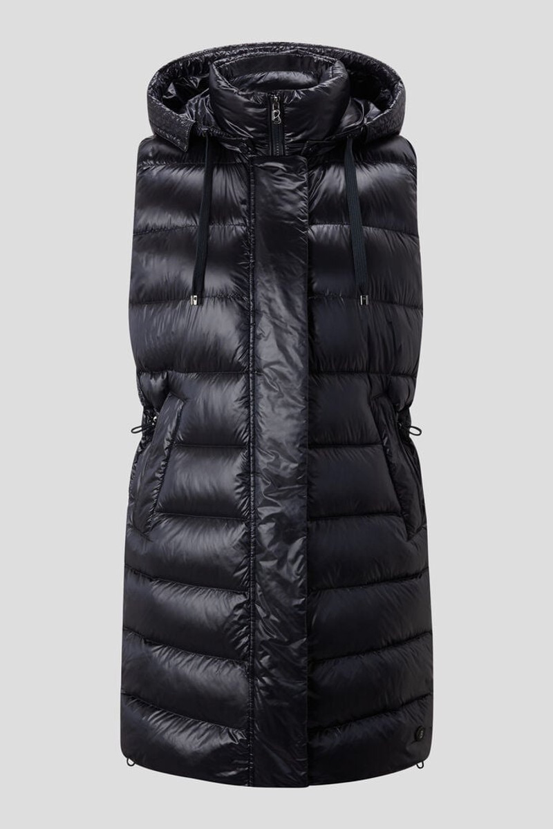 Jella Down waistcoat in Navy blue 1