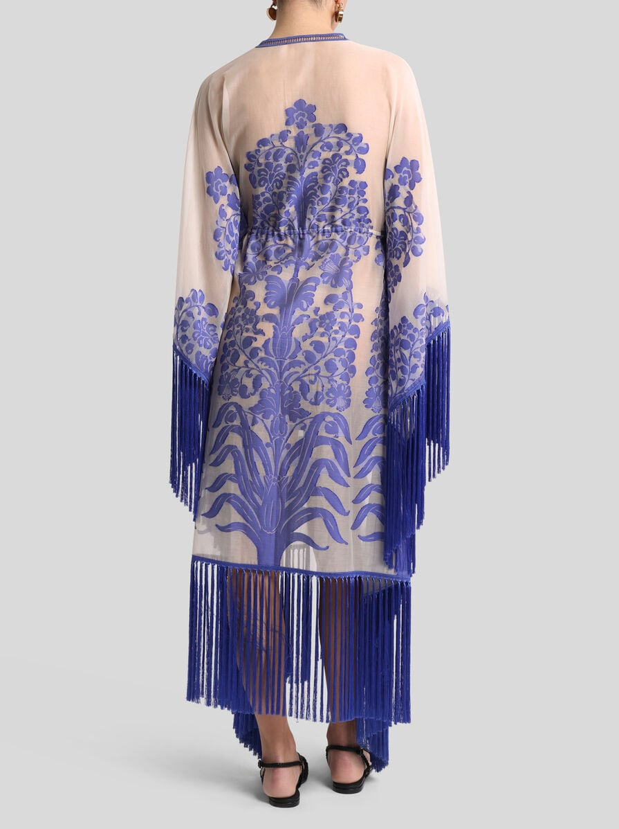 JACQUARD KAFTAN WITH FRINGING - 4
