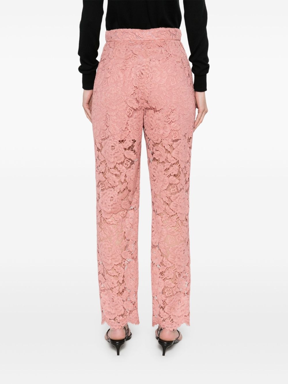 floral-lace trousers - 4