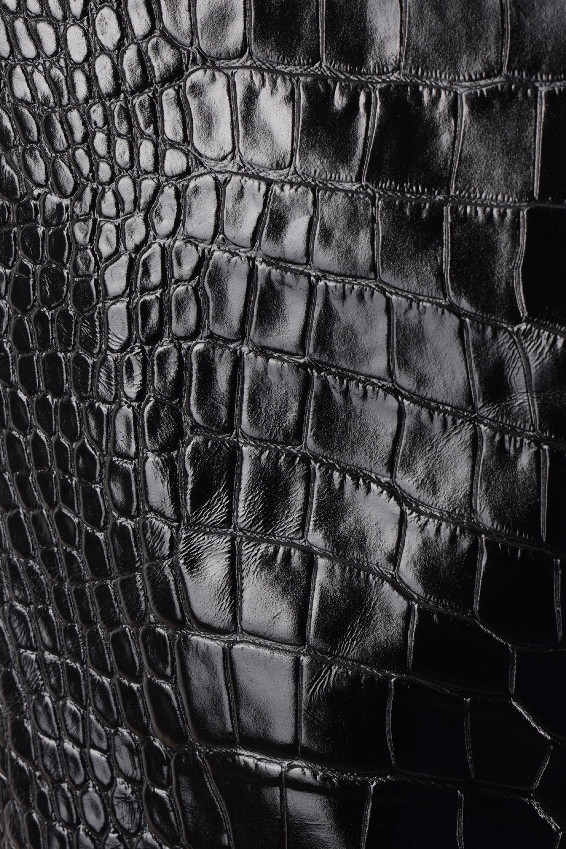 ミニスカート Versace Crocodile-Effect Shiny Leather Miniskirt VERSACE CROCODILE-EFFECT SHINY LEATHER MINISKIRT
