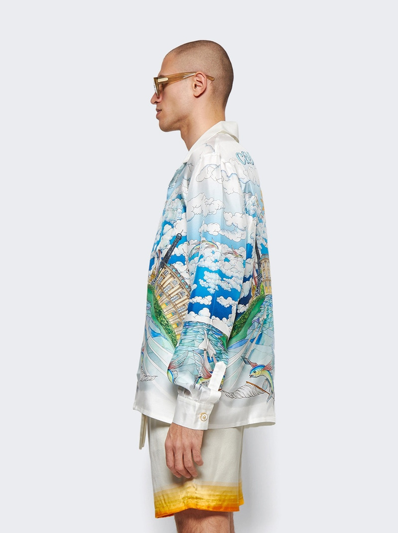 Cuban Collar Long Sleeve Silk Shirt Le Vol Ideal 4