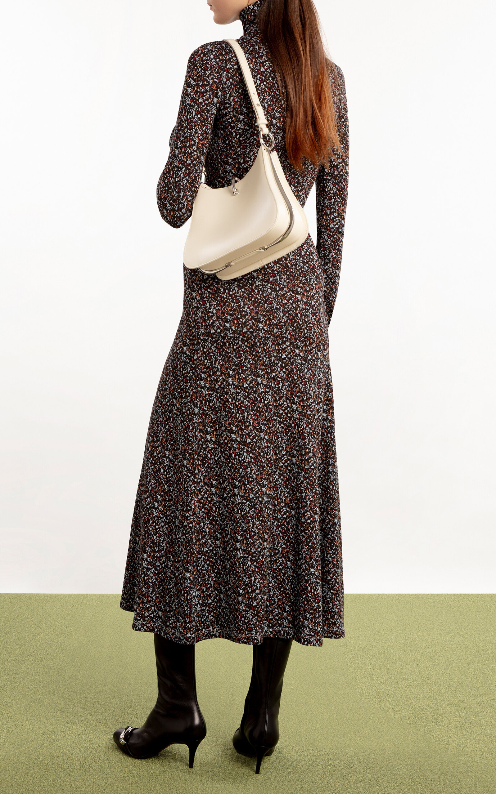 Eyelet-Detailed Patterned Midi Dress multi - 3