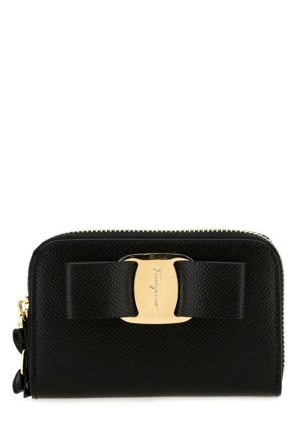 Black leather wallet - 1