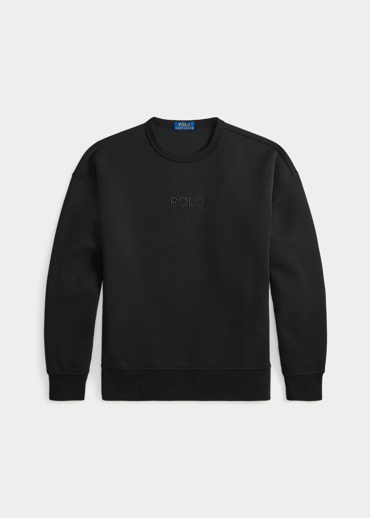 Relaxed Fit Logo Double-Knit Sweatshirt - 1