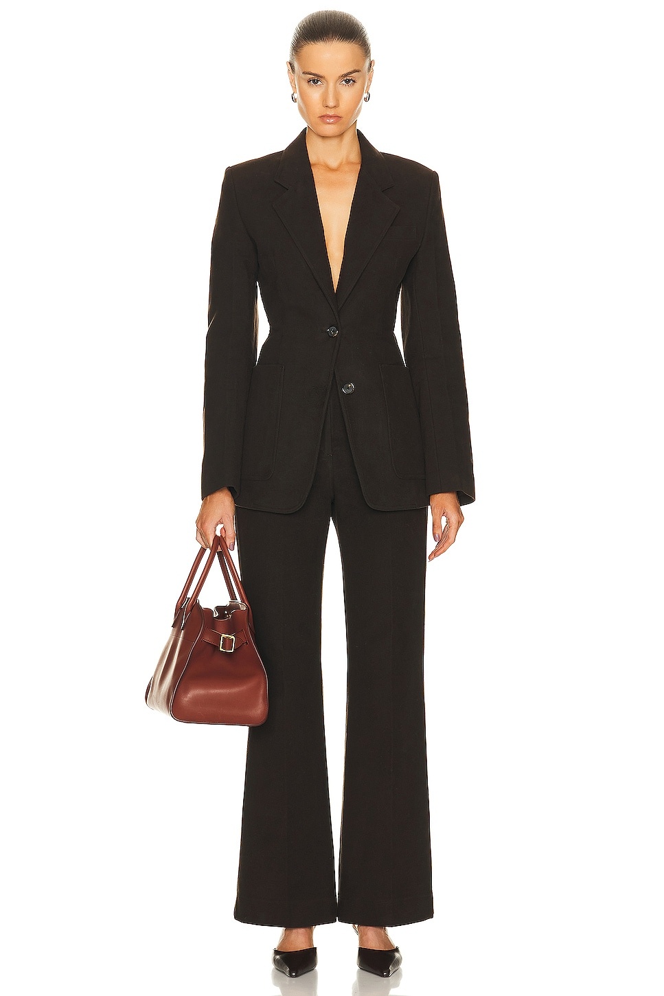 Cinched Waist Moleskin Blazer - 4