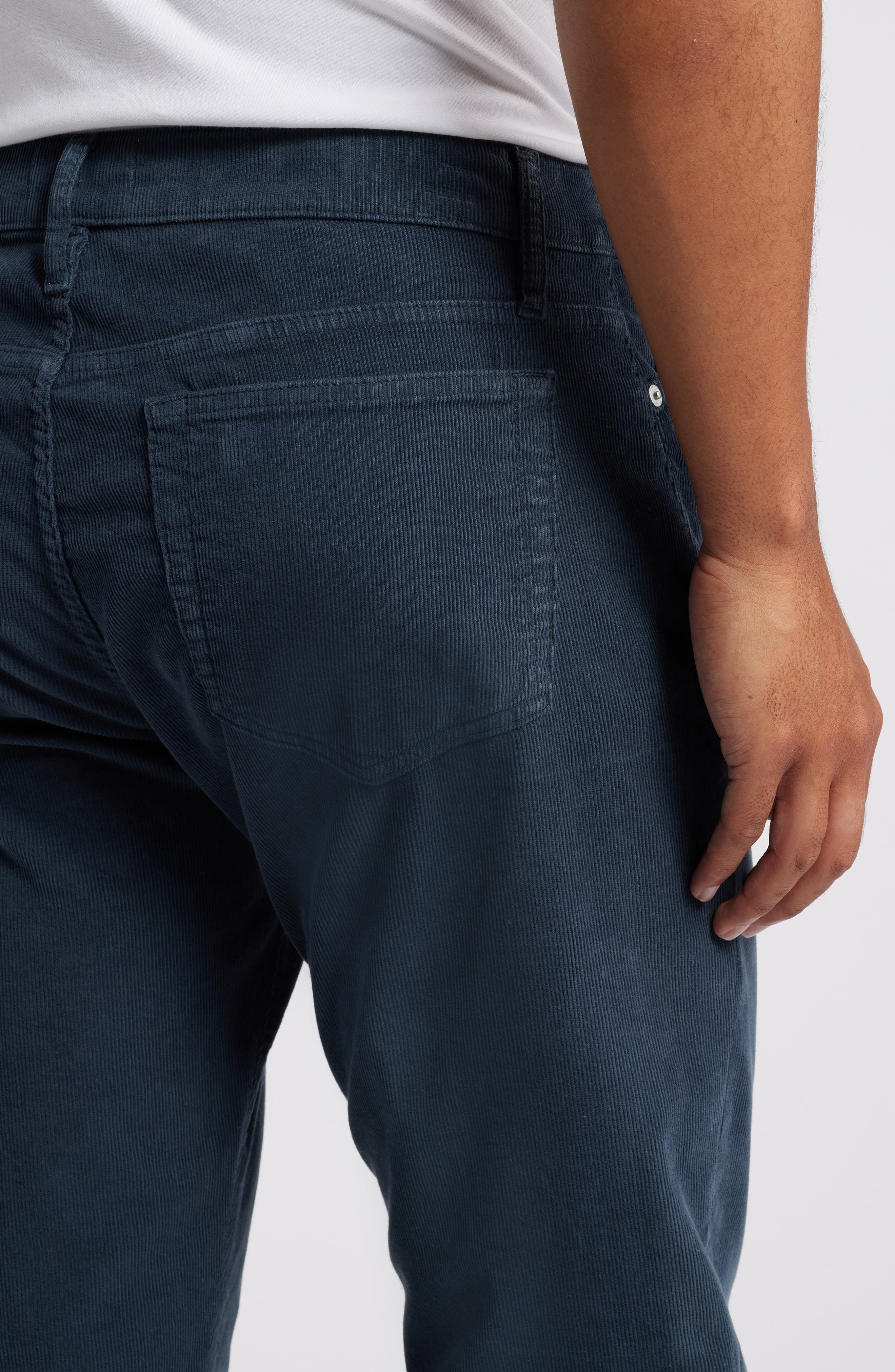 FRAME L'Homme Corduroy Slim Jeans in Slate Blue at Nordstrom - 4