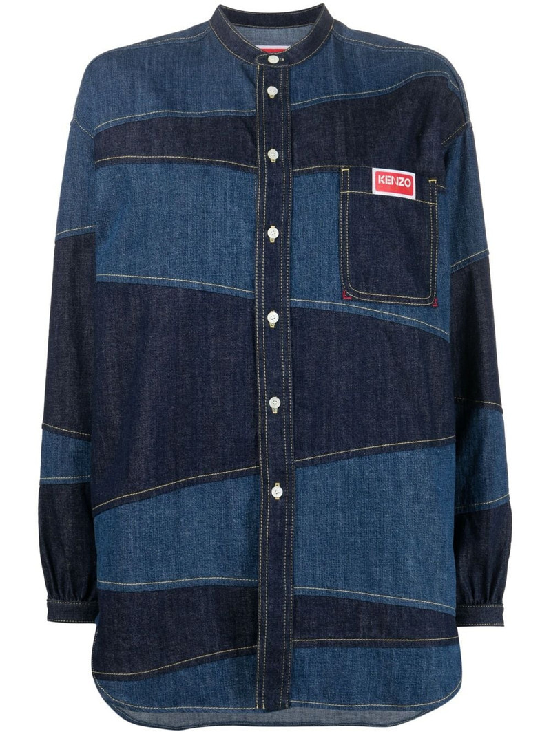 Paris patchwork denim shirt 1