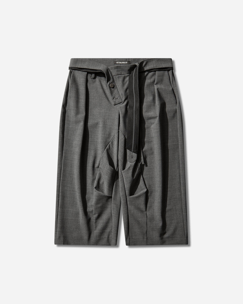 Women's Strapped Baggy Suit Shorts Grey 1