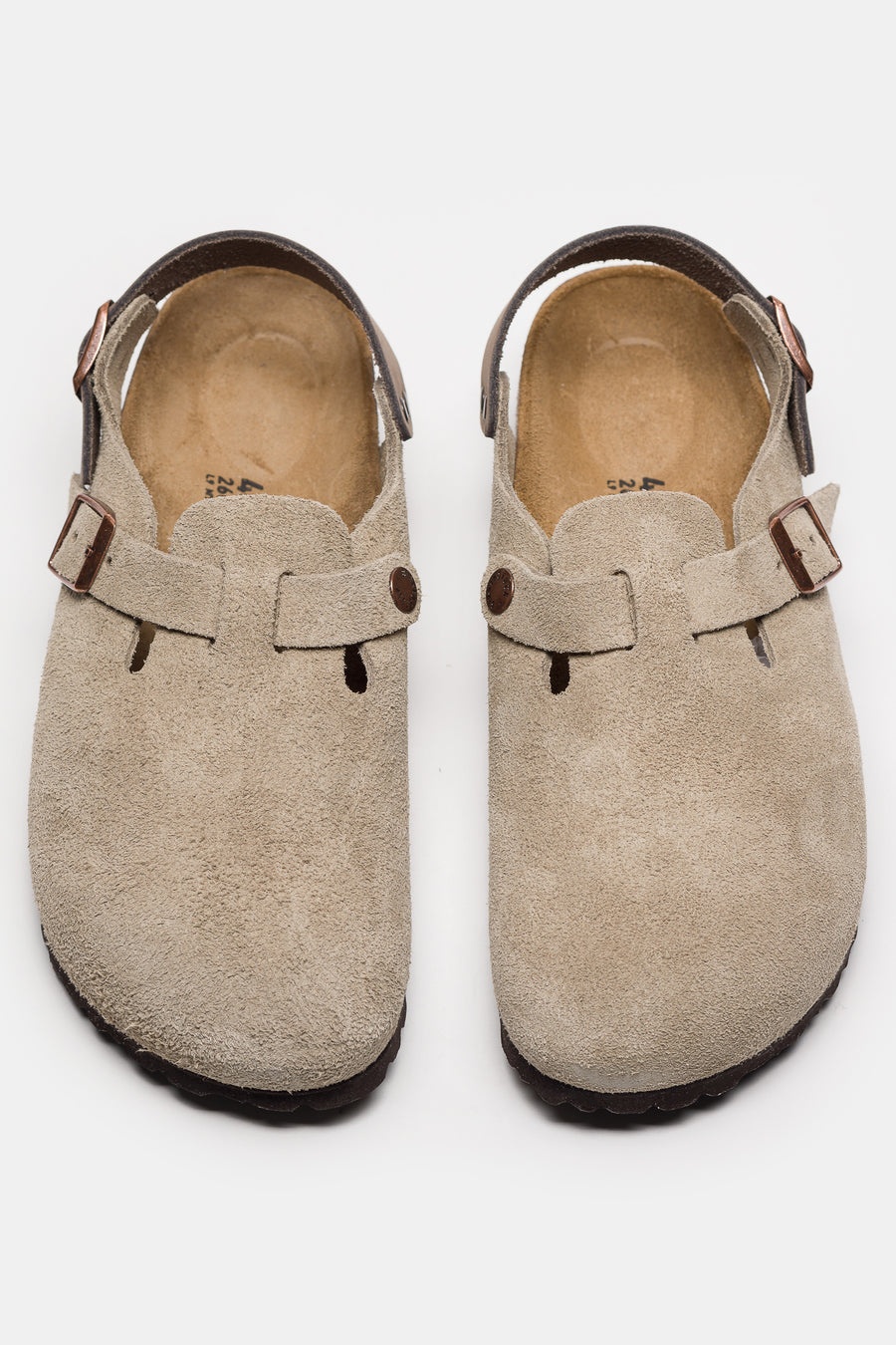 Womens Tokio Suede Clog in Taupe - 4