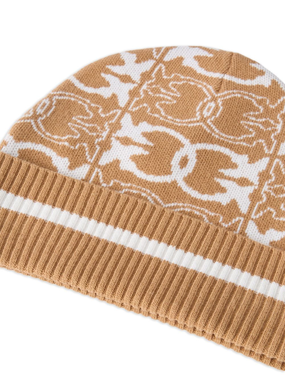 Love Birds-pattern ribbed beanie - 3