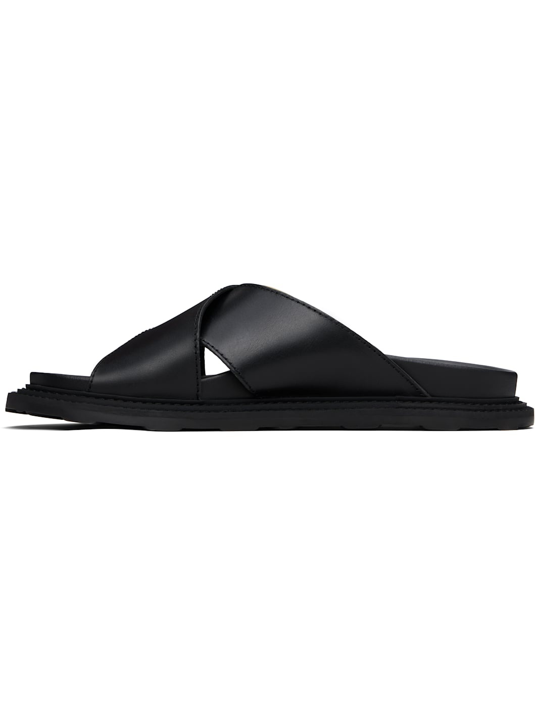 Black Leather Sandals - 3