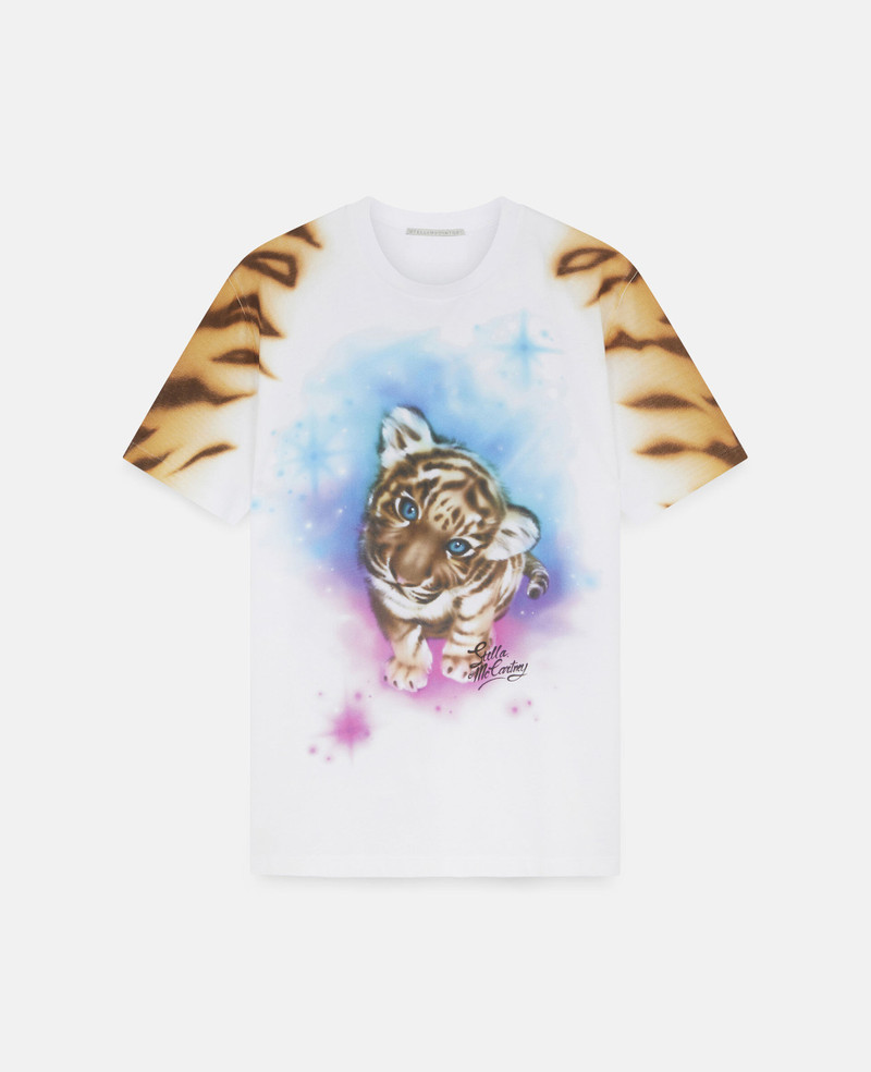 Tiger Print Cotton T-Shirt 1
