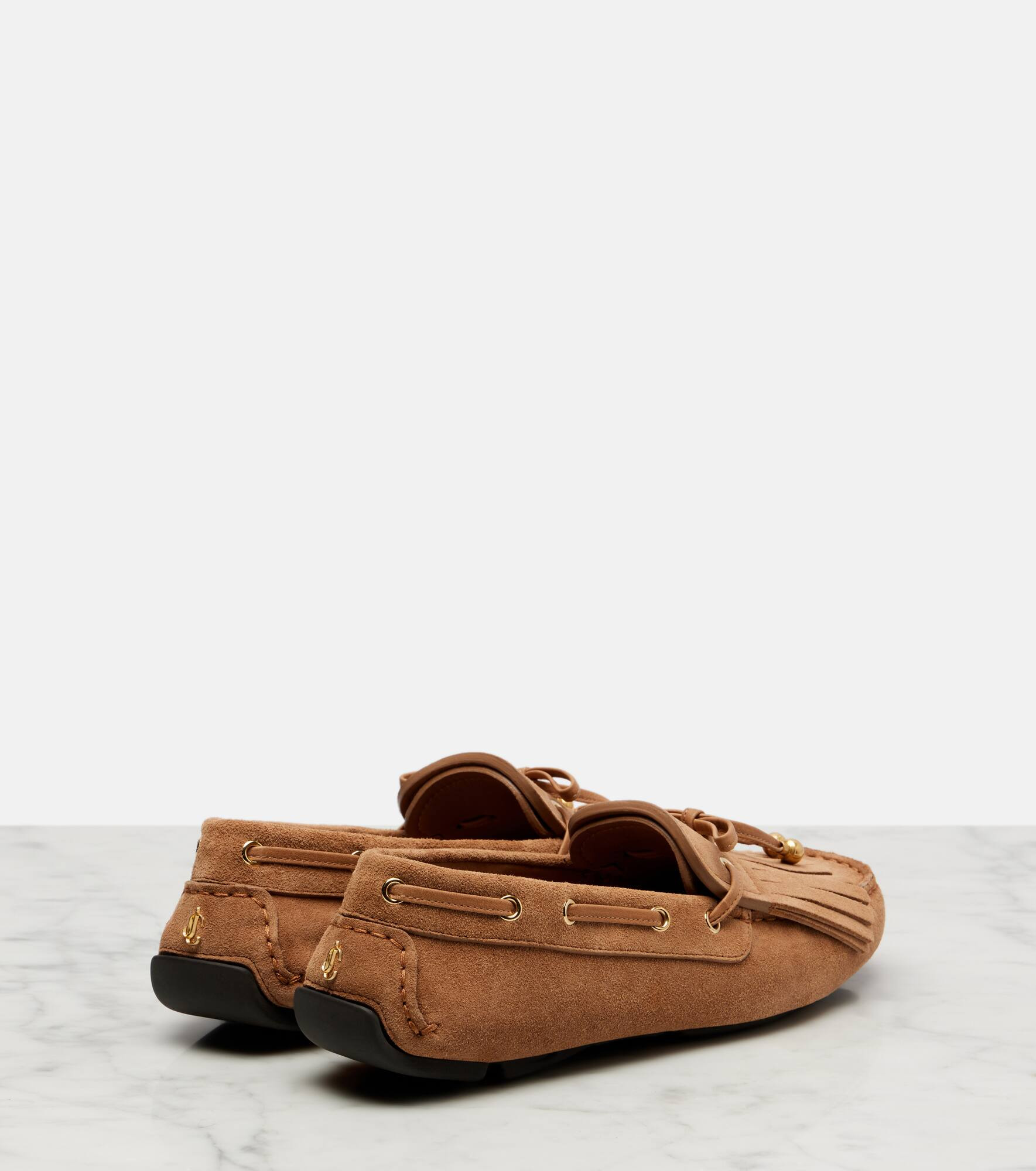 Manon F fringed suede boat shoes - 2