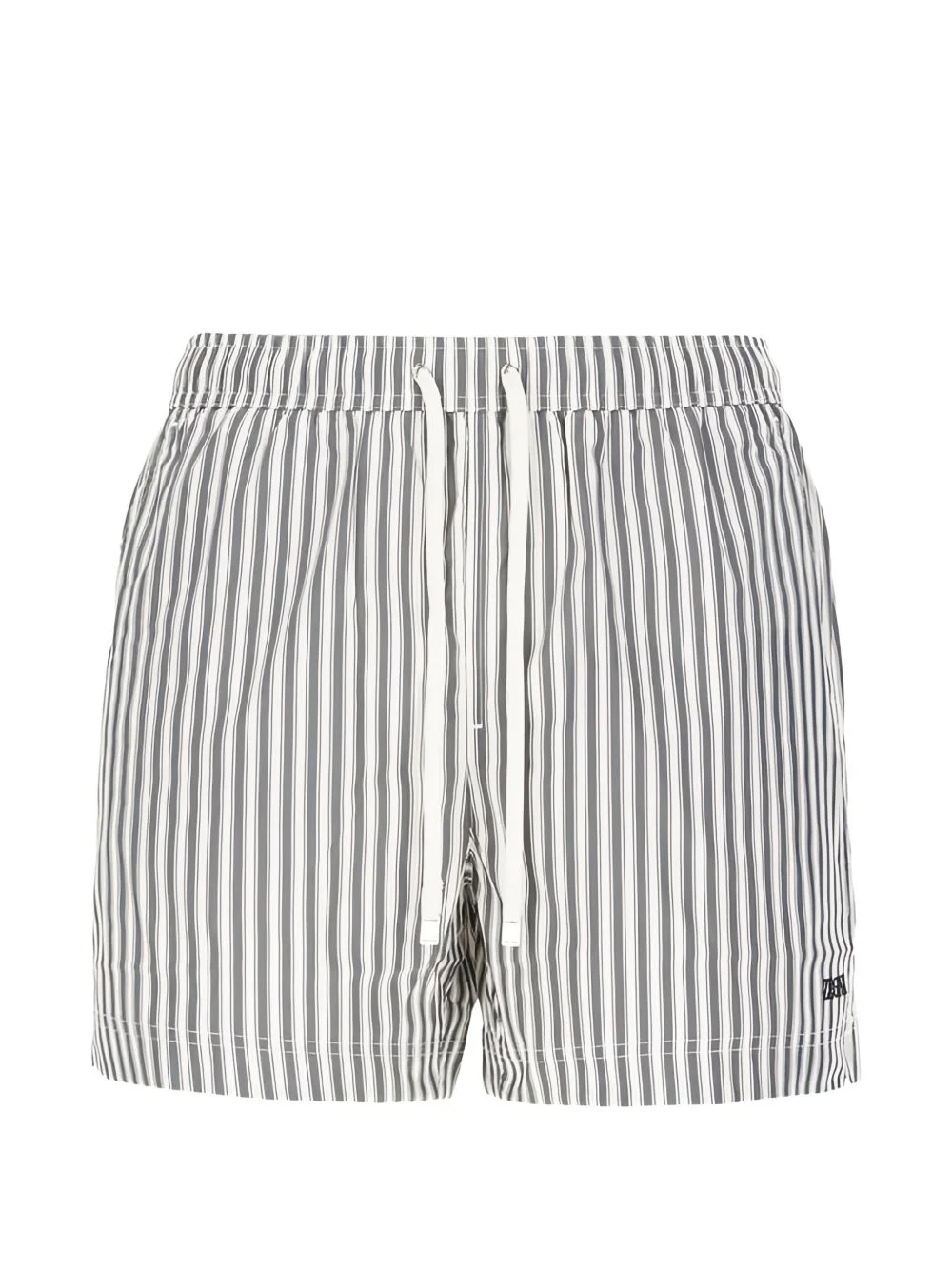 striped drawstring swim shorts - 1