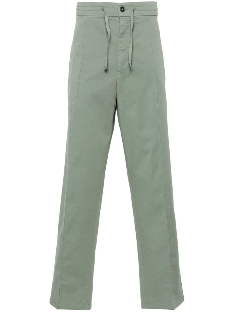 drawstring-waist straight-leg trousers 1