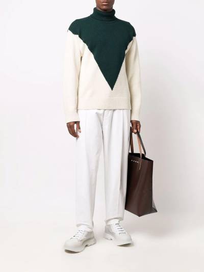 Jil Sander two-tone roll-neck jumper outlook