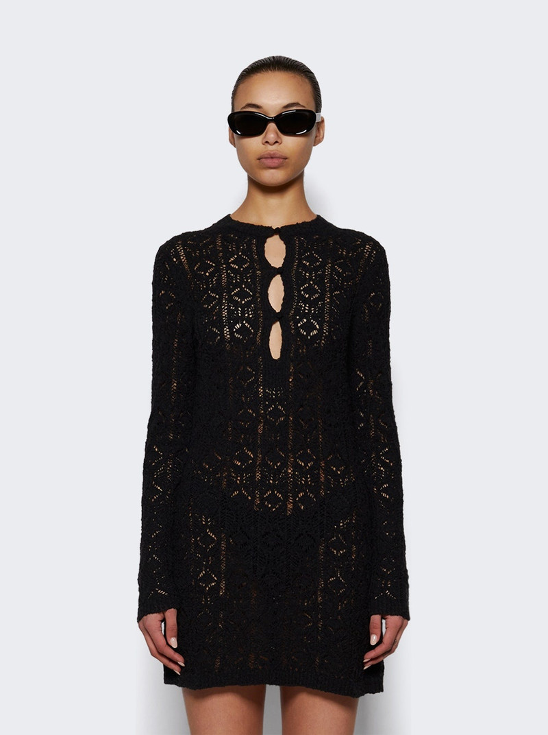 Evan Lace Stitch Dress Black 3