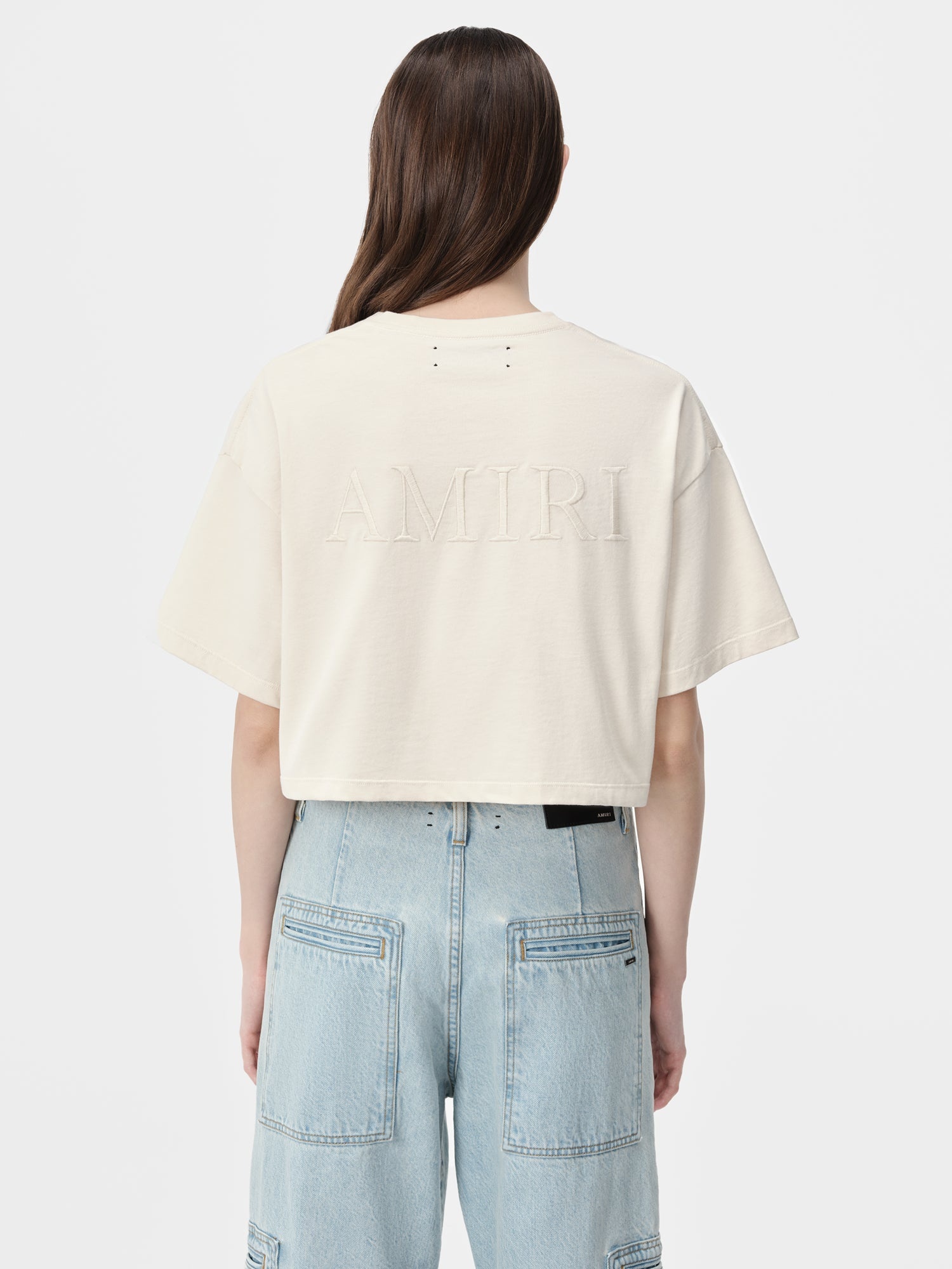 AMIRI EMBROIDERED CROPPED TEE - 4