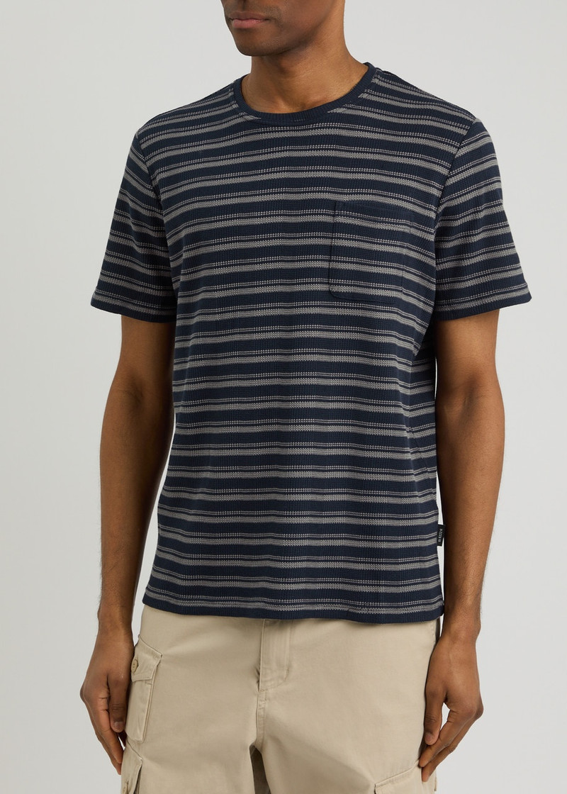 Oliver Spencer Oliver Spencer Oli's Striped Waffle-knit T-shirt outlook
