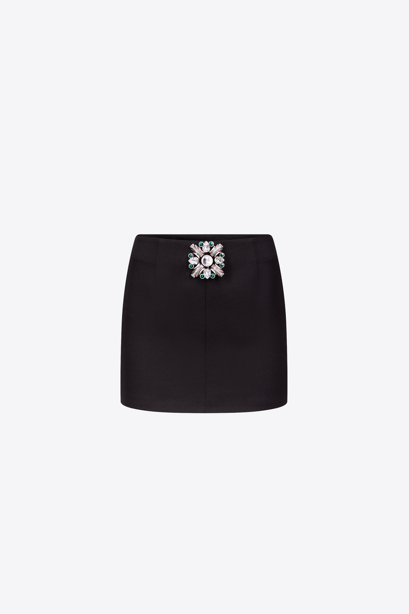 CRYSTAL BROOCH MINI SKIRT - 1