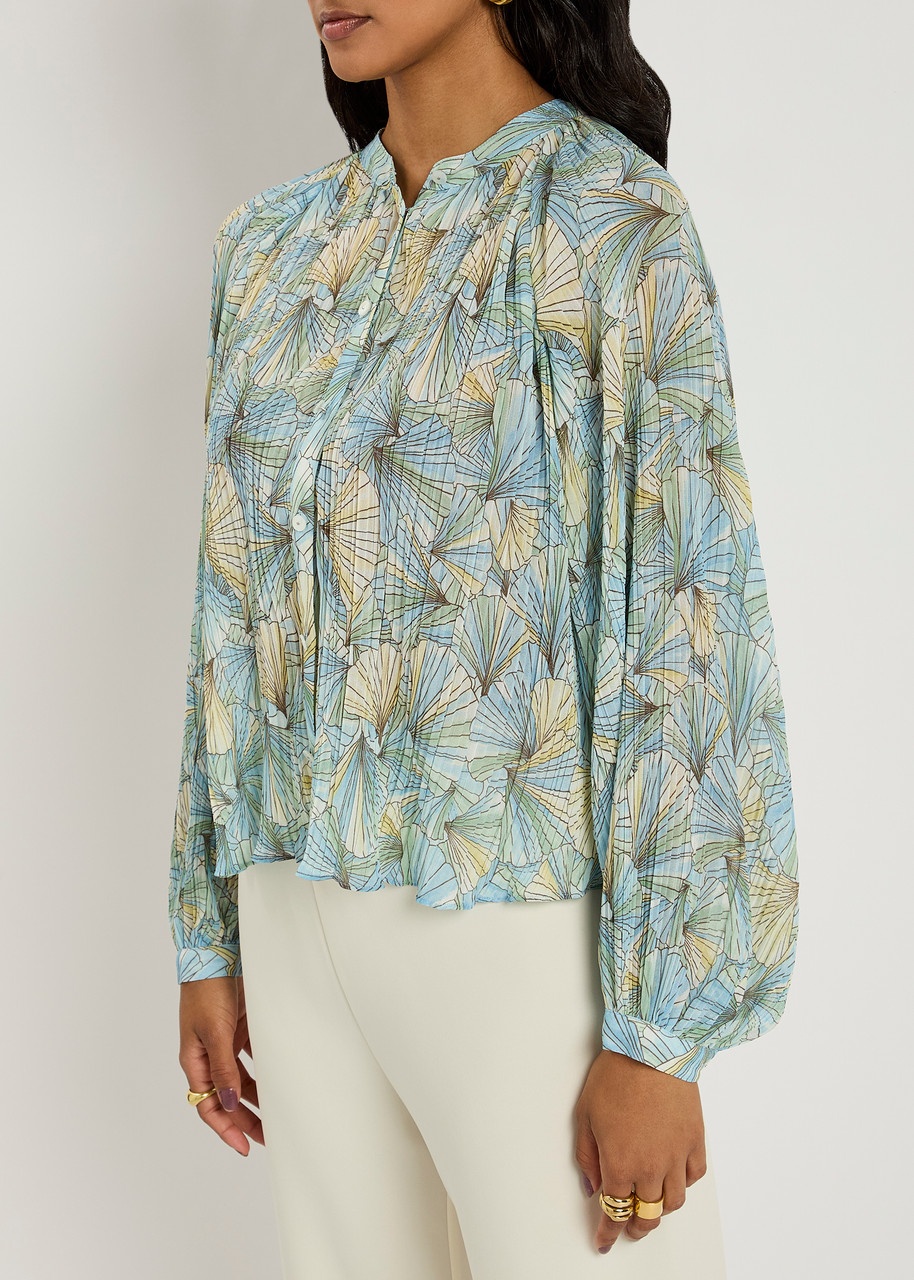 Veronica Beard Fennel Printed Chiffon Blouse - 2