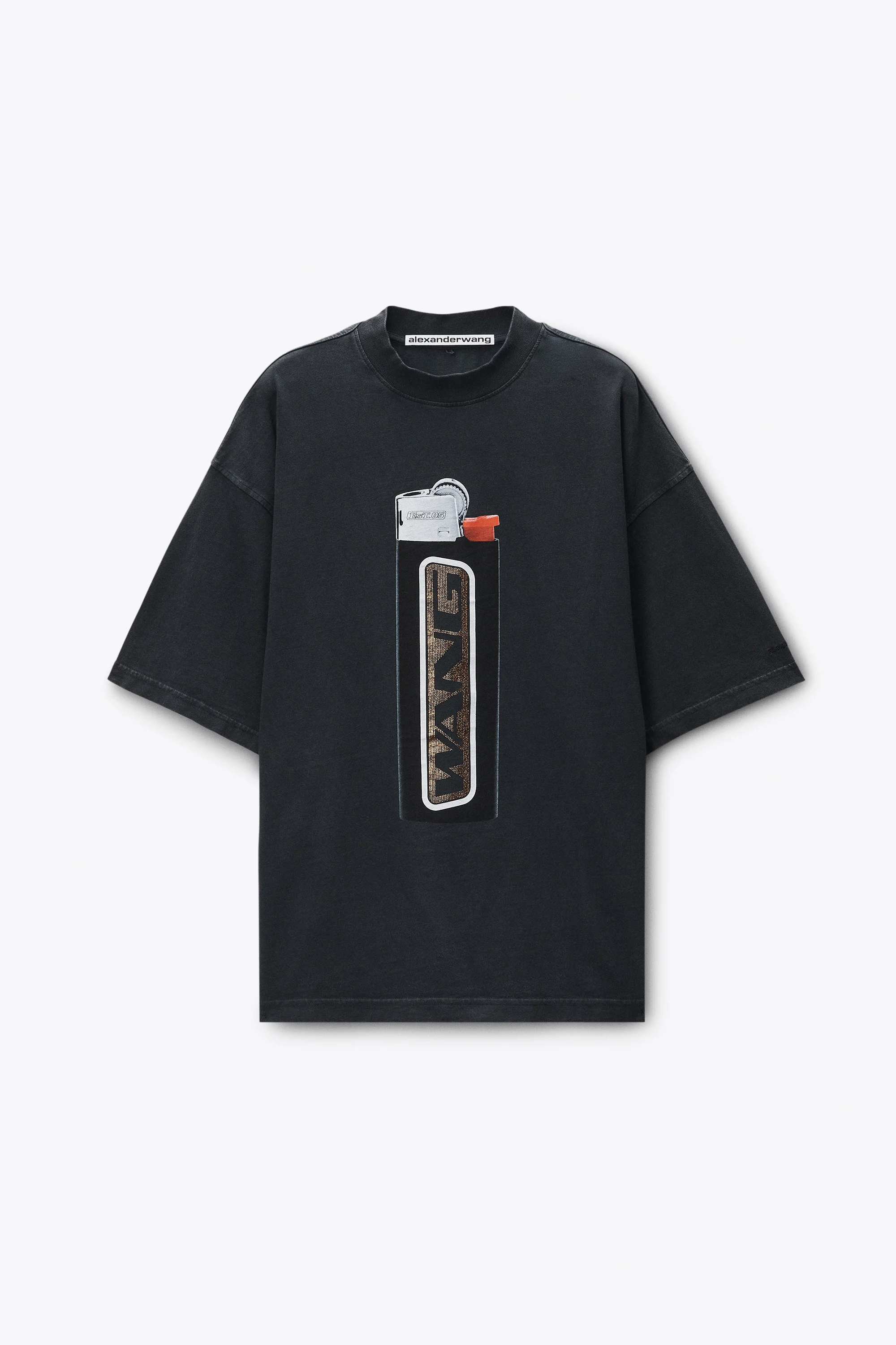 Short Sleeve Lighter Graphic Tee in Jersey Oversized - 1