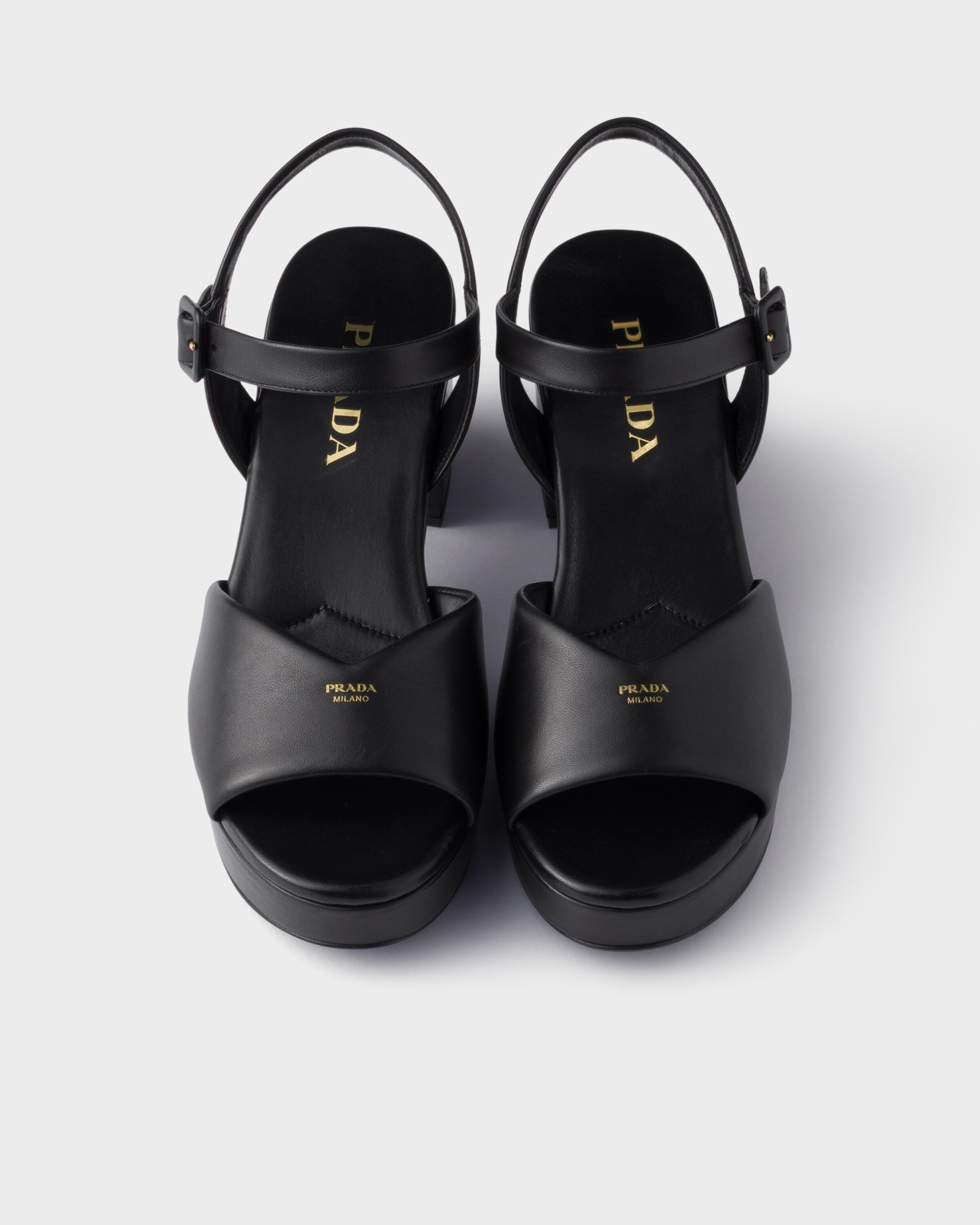 Padded nappa leather sandals - 3