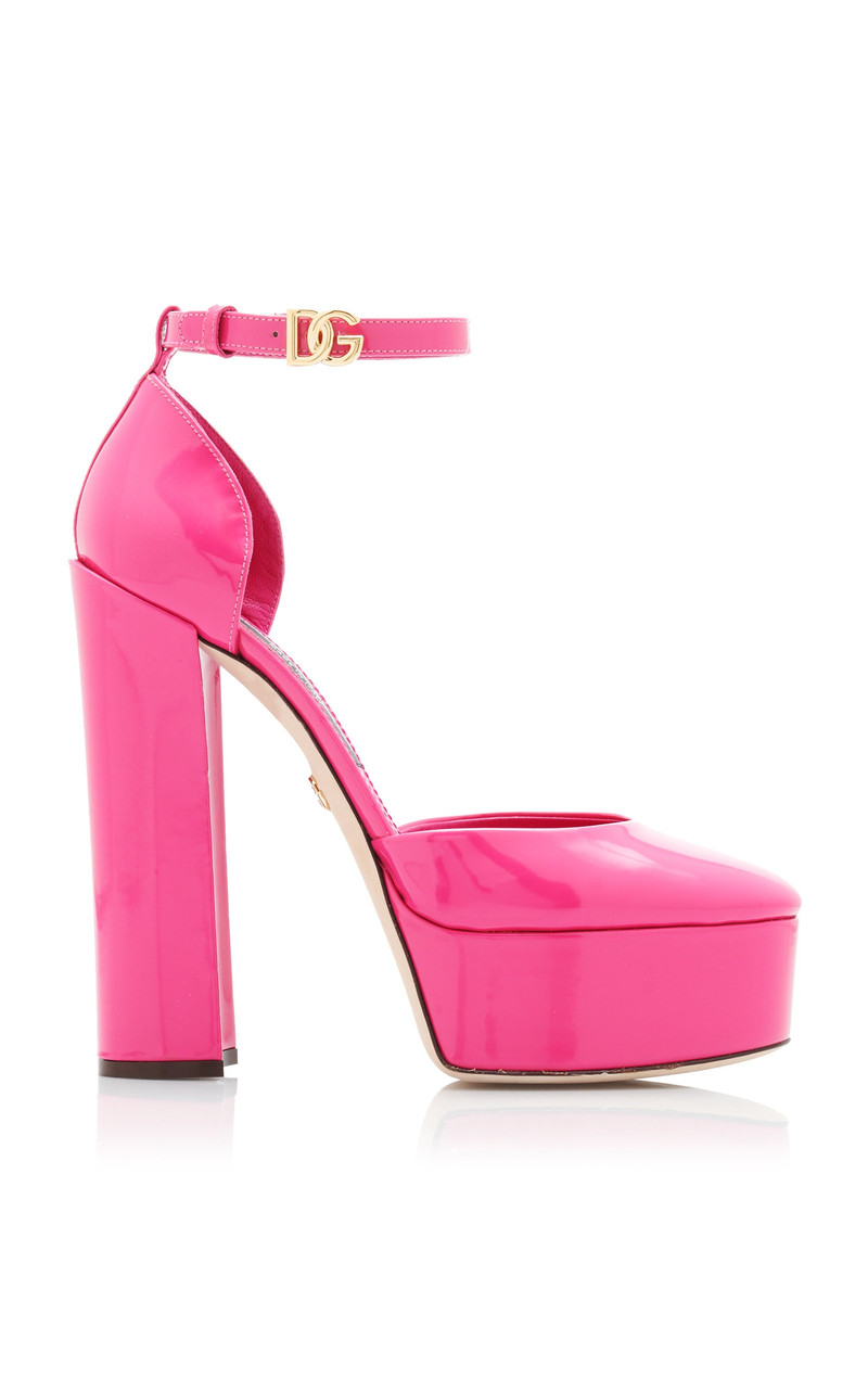 Patent Leather Platform Pumps pink - 1