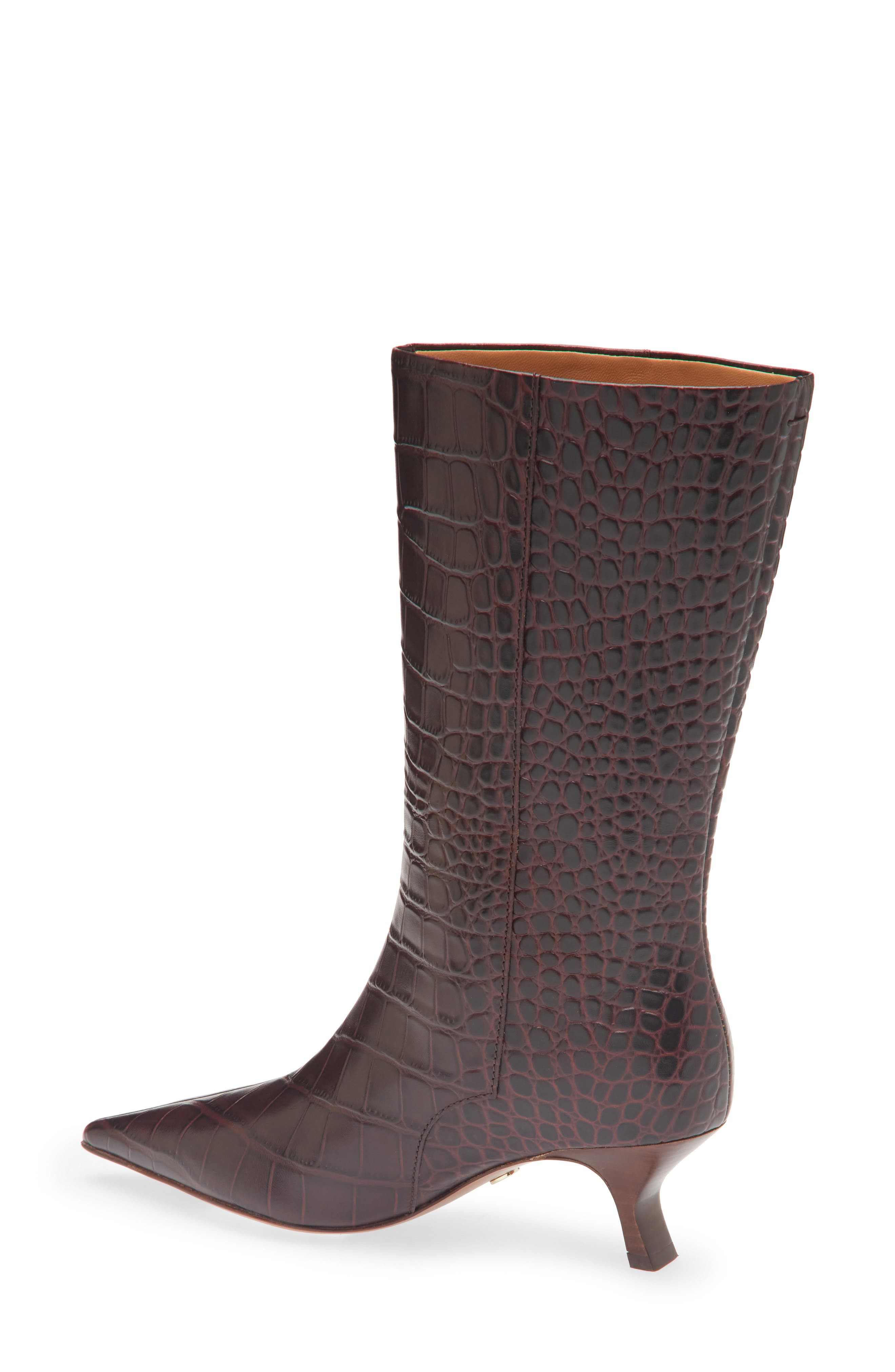 rag & bone Mott Pointed Toe Boot in Bordeaux Croc at Nordstrom - 2