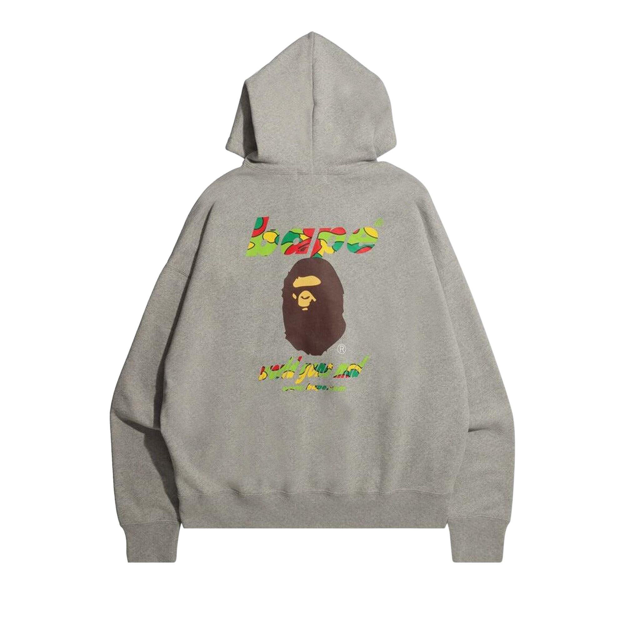 BAPE Sta Camo WGM Ape Head Loose Fit Pullover Hoodie 'Grey' - 2