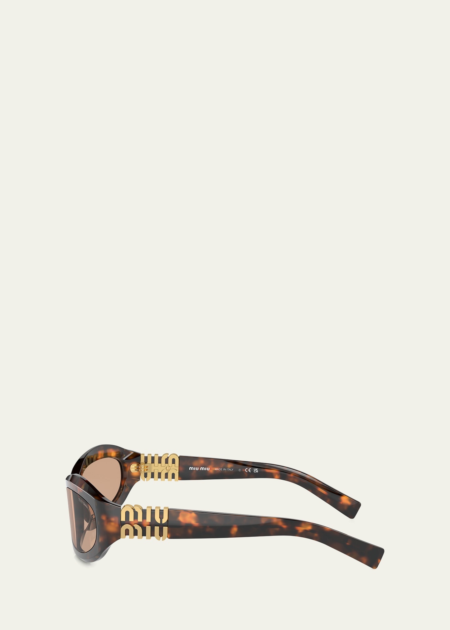 14ZSF Logo Oval Acetate Sunglasses - 3
