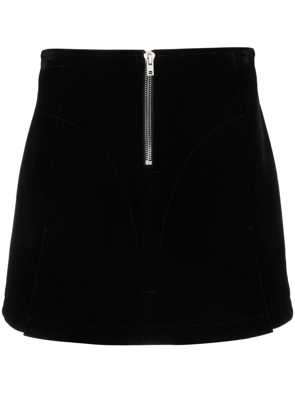half-zip A-line skirt - 1