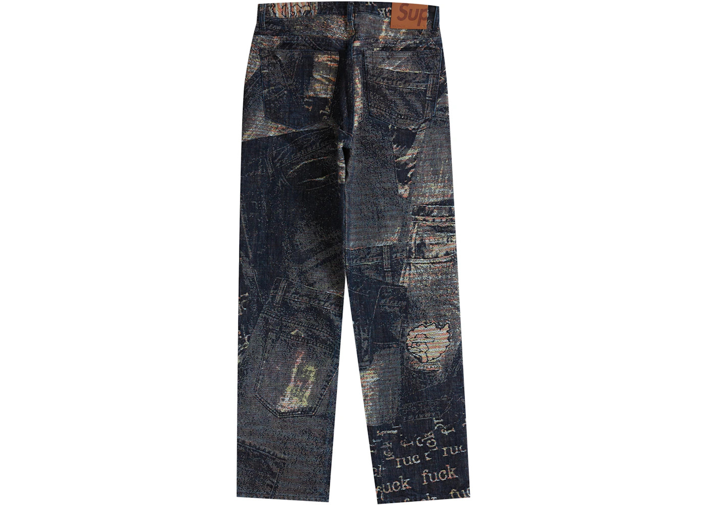 Supreme Archive Denim Jacquard Regular Jean Blue - 2