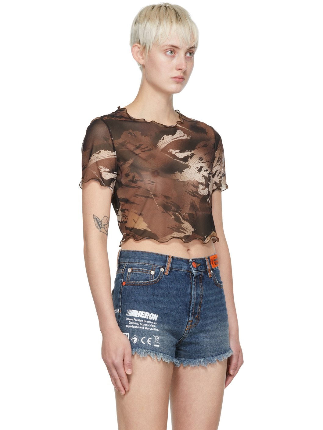 Brown Nylon T-Shirt - 2