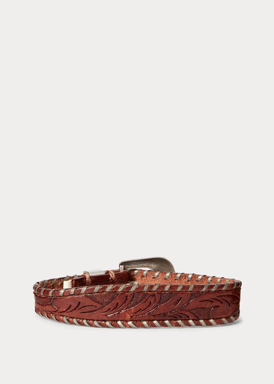 RRL by Ralph Lauren Hand-Tooled Leather Bracelet outlook