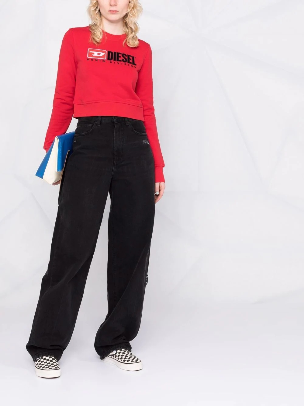 logo-print cotton sweatshirt - 2