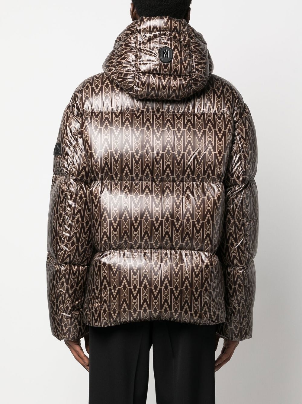 Kent monogram-print padded coat - 4