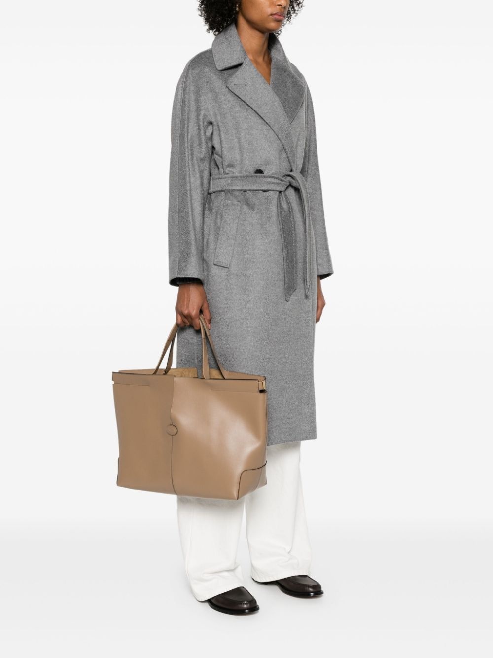 medium leather tote bag - 2