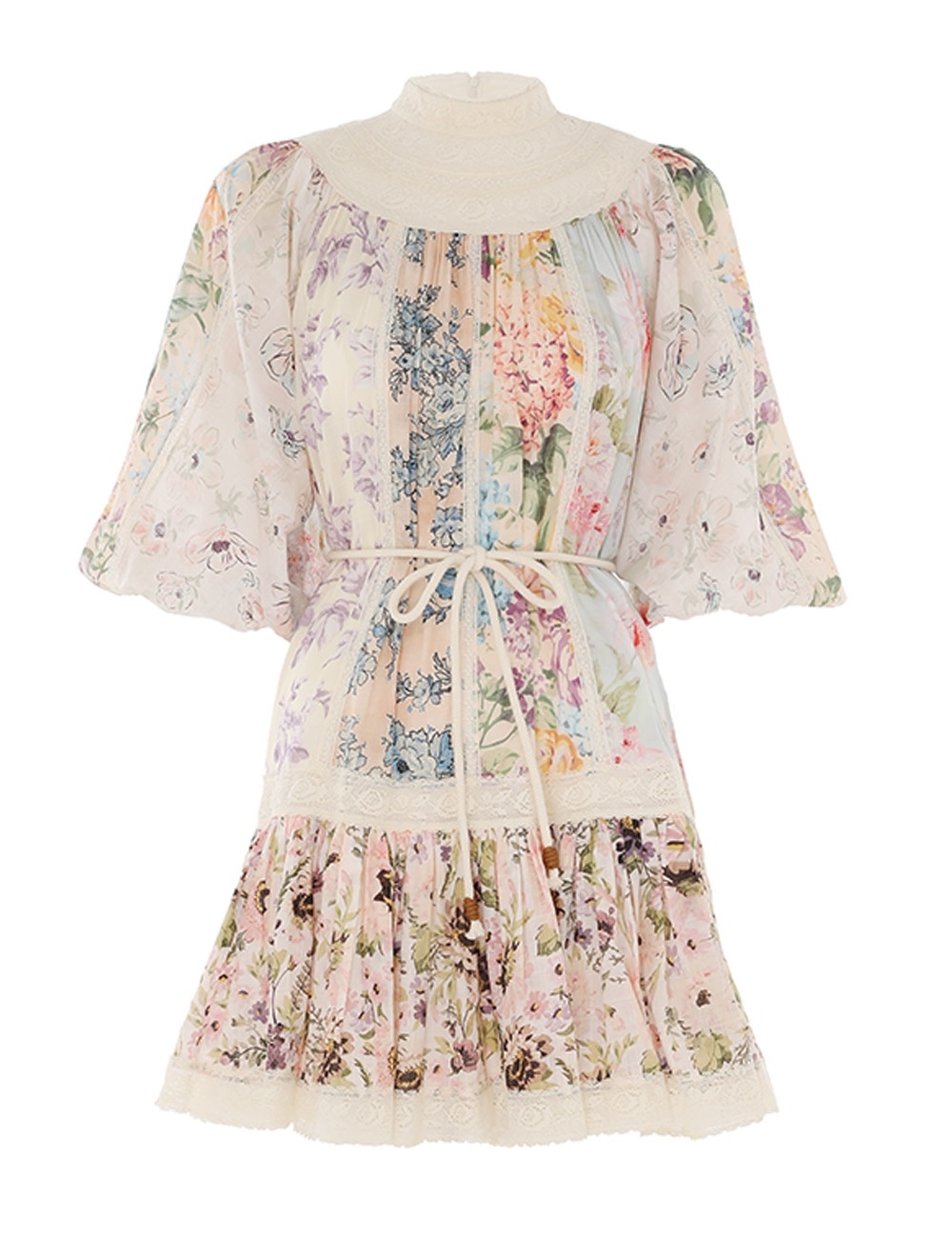 【Zimmermann】HALLIDAY YOKE MINI DRESS スタンドカラー ミニ Zimmermann HALLIDAY YOKE MINI DRESS | REVERSIBLE