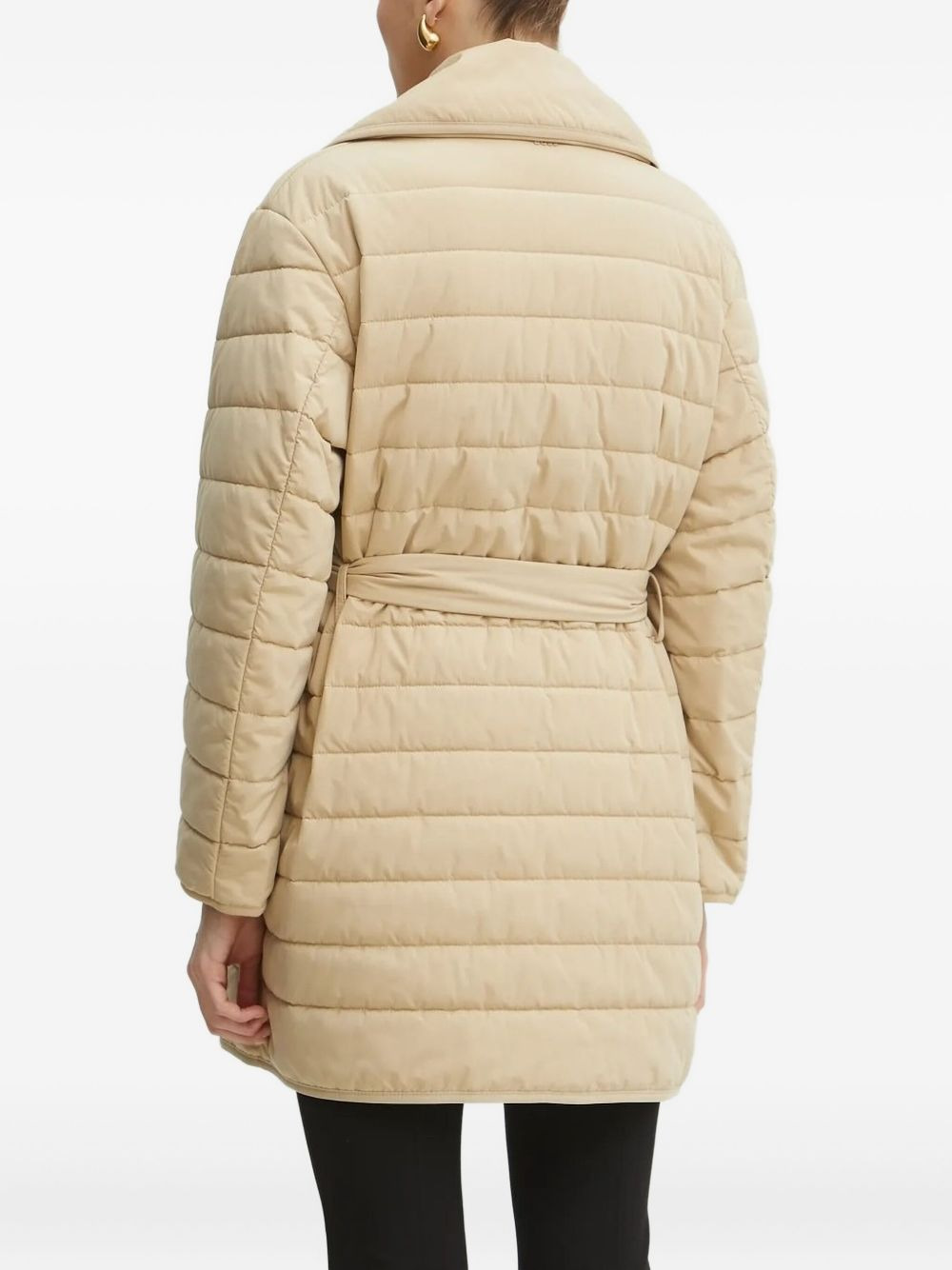 quilted belted jacket - 2